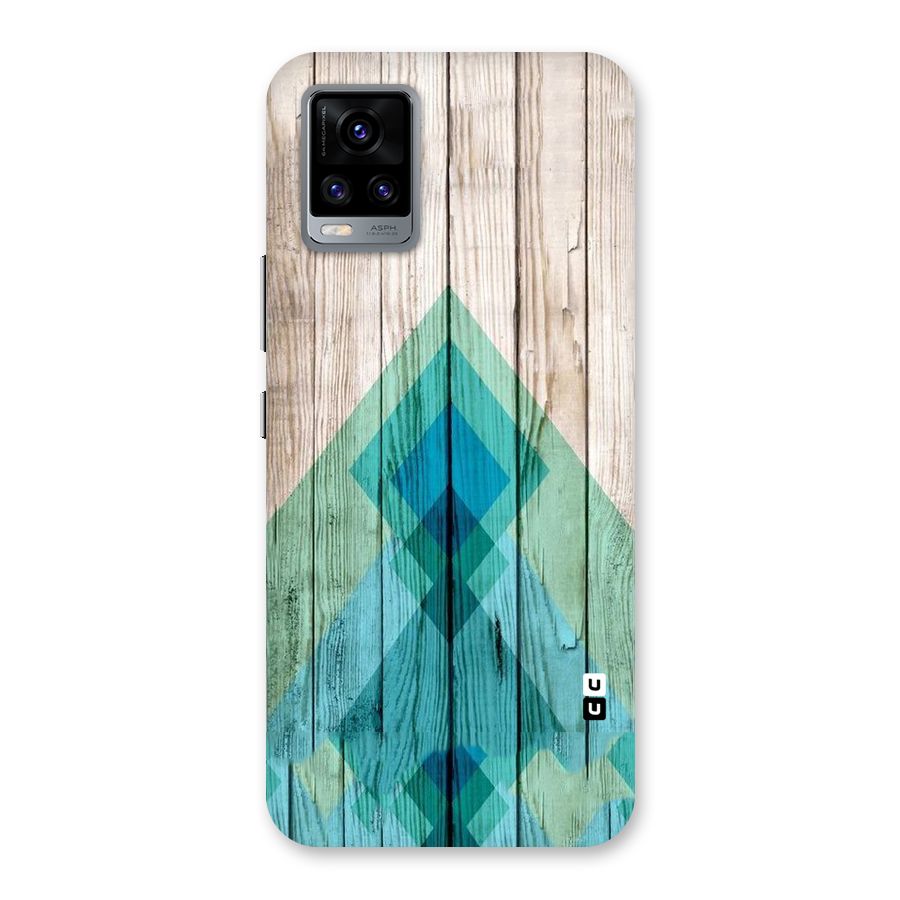 Abstract Green And Wood Back Case for Vivo V20