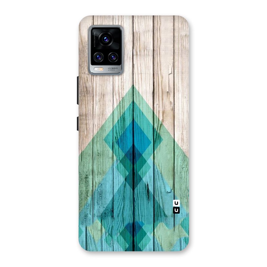 Abstract Green And Wood Back Case for Vivo V20 Pro