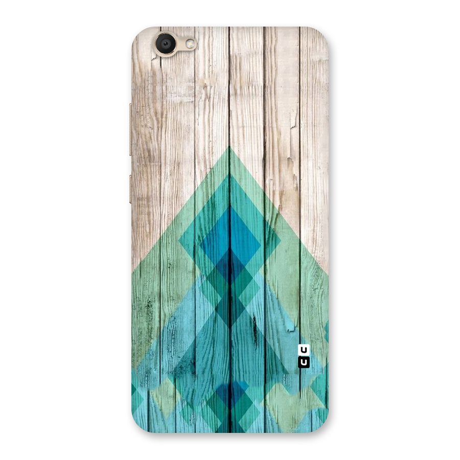 Abstract Green And Wood Back Case for Vivo V5