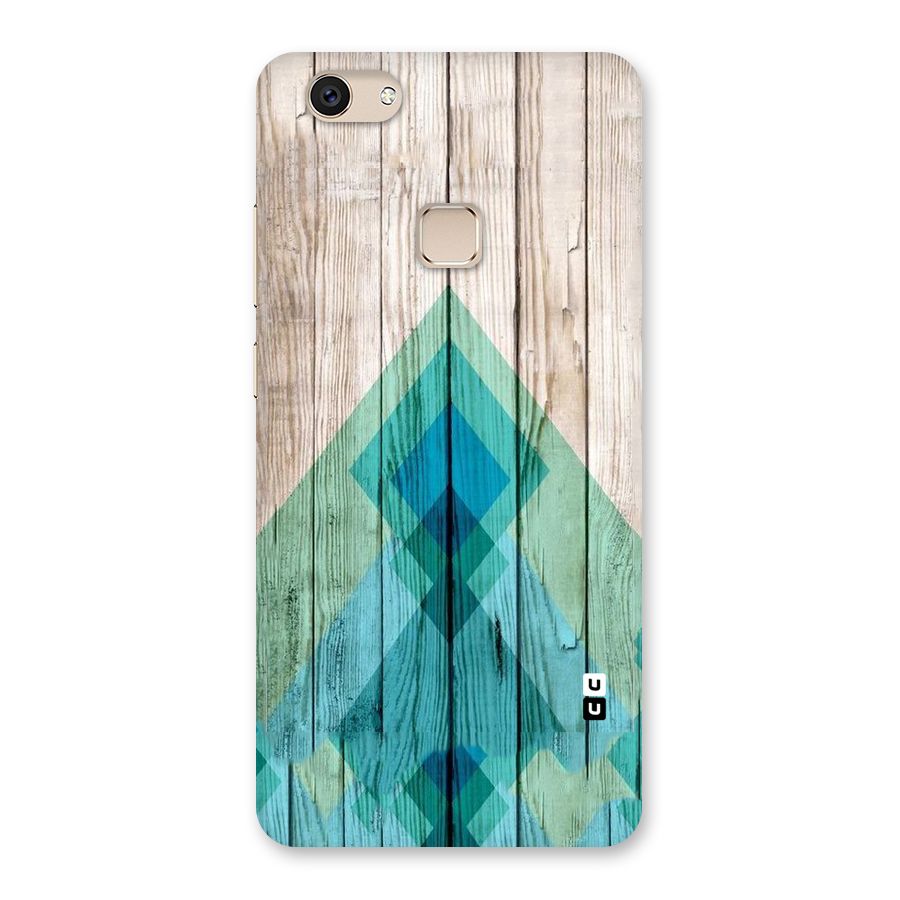 Abstract Green And Wood Back Case for Vivo V7