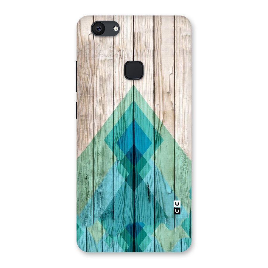 Abstract Green And Wood Back Case for Vivo V7 Plus