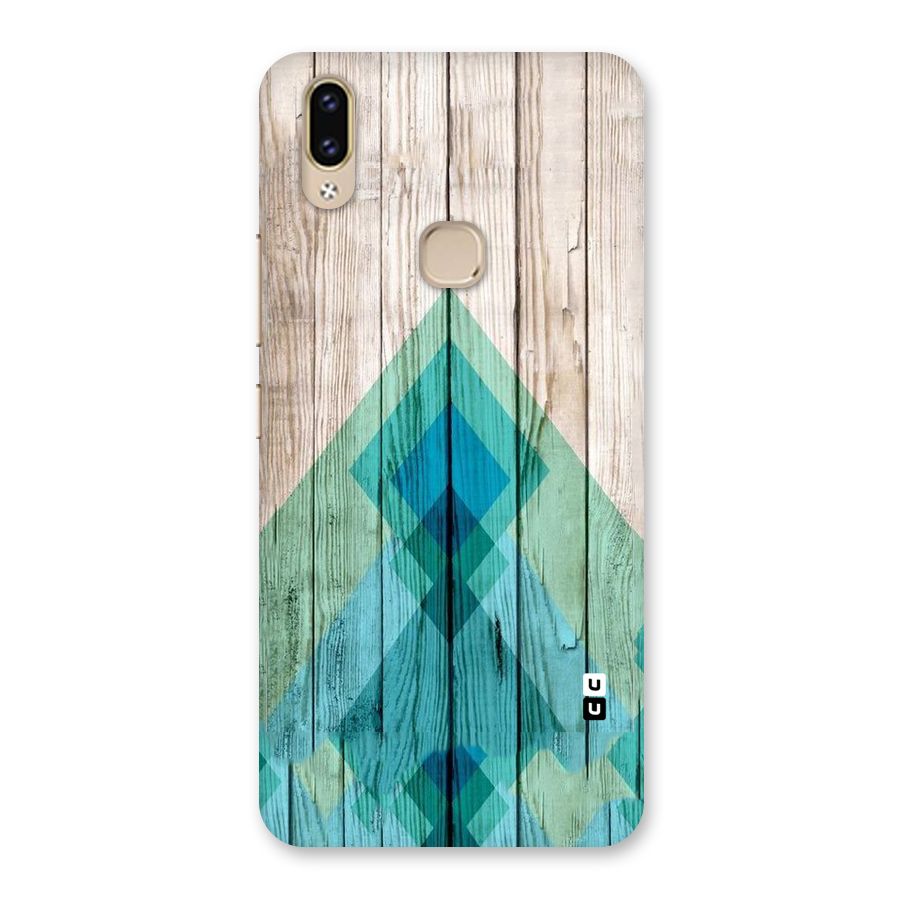 Abstract Green And Wood Back Case for Vivo V9 Youth