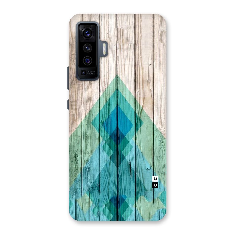Abstract Green And Wood Back Case for Vivo X50