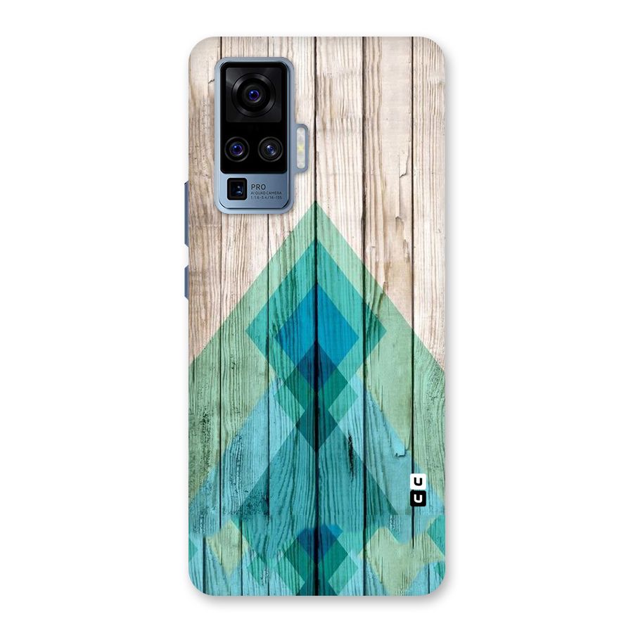 Abstract Green And Wood Back Case for Vivo X50 Pro