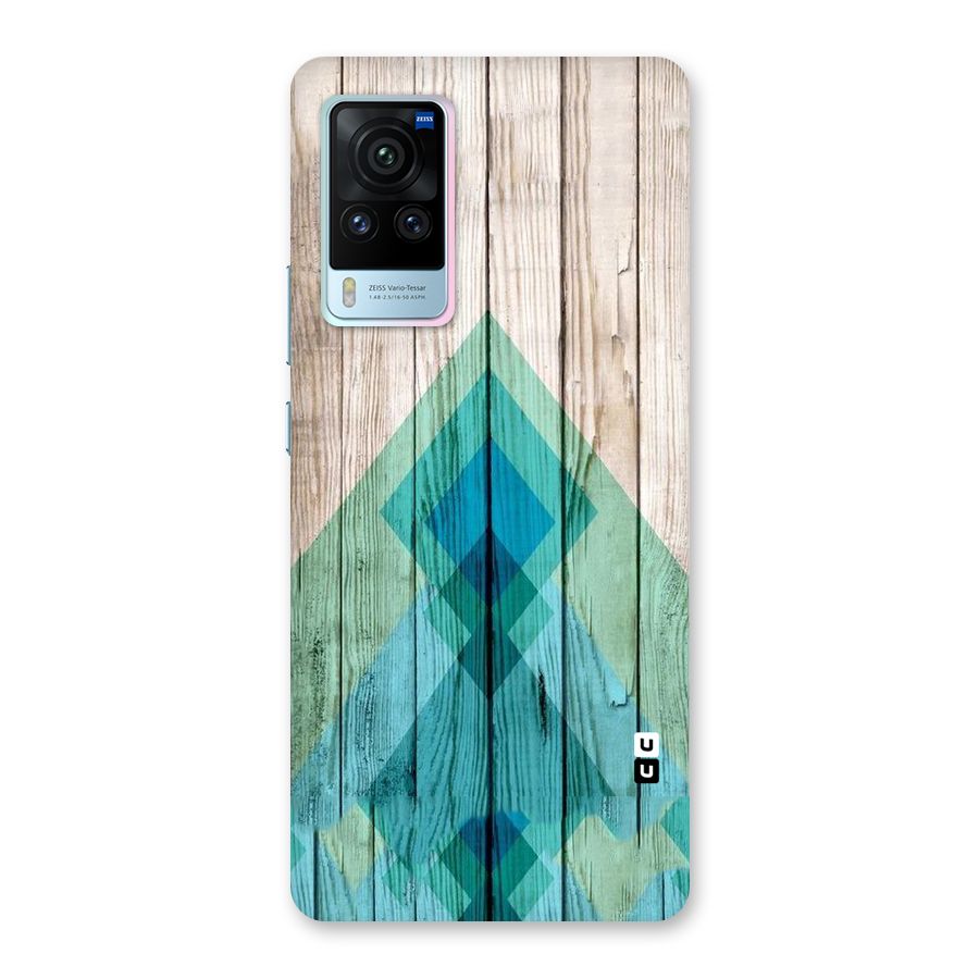 Abstract Green And Wood Back Case for Vivo X60 Pro