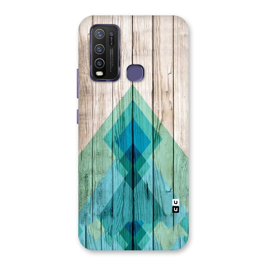 Abstract Green And Wood Back Case for Vivo Y50