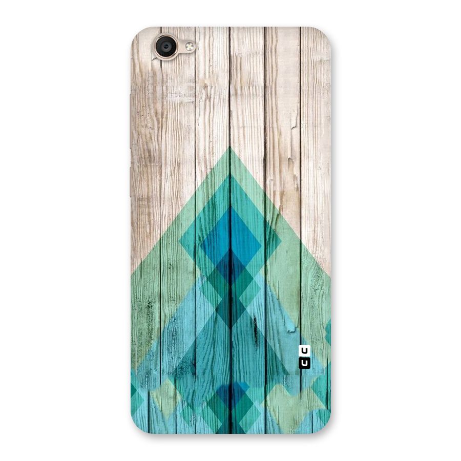 Abstract Green And Wood Back Case for Vivo Y55