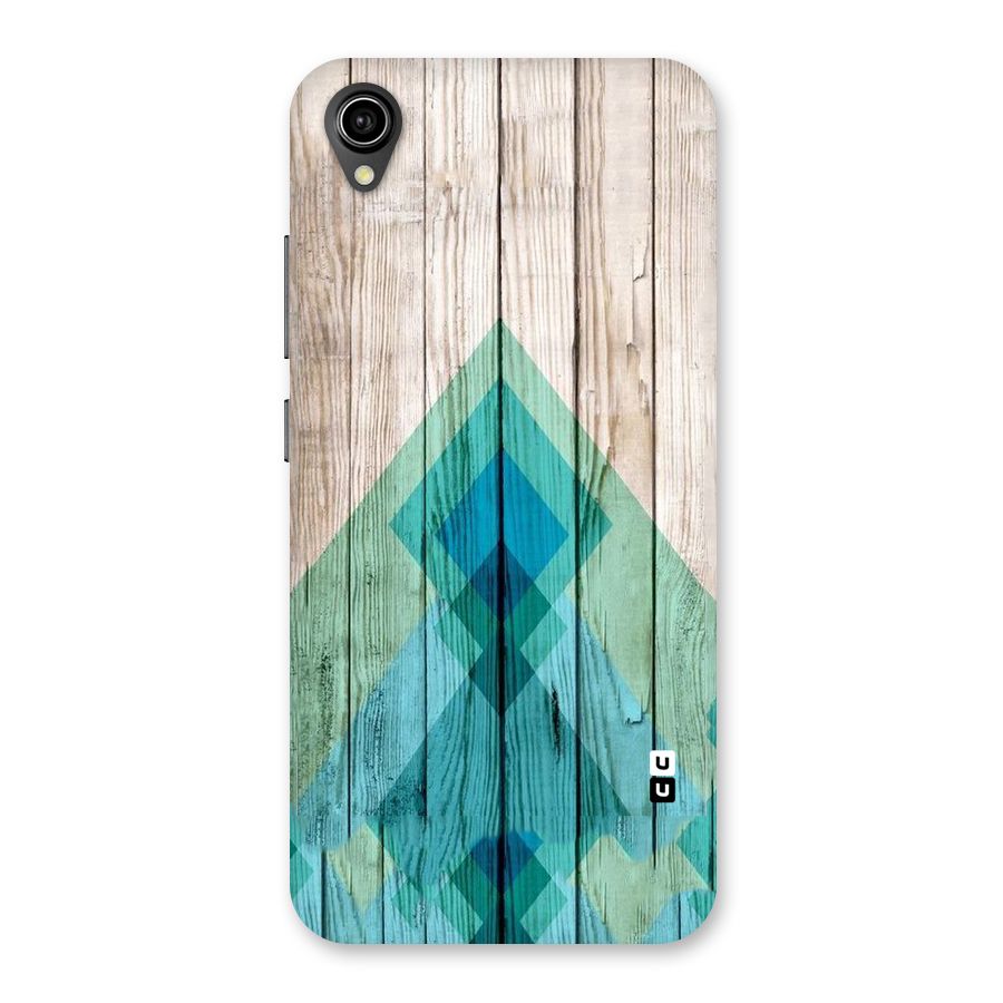 Abstract Green And Wood Back Case for Vivo Y90