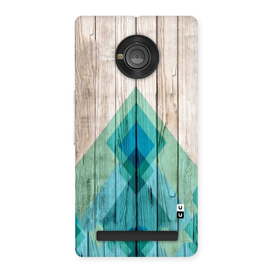 Abstract Green And Wood Back Case for Yu Yunique