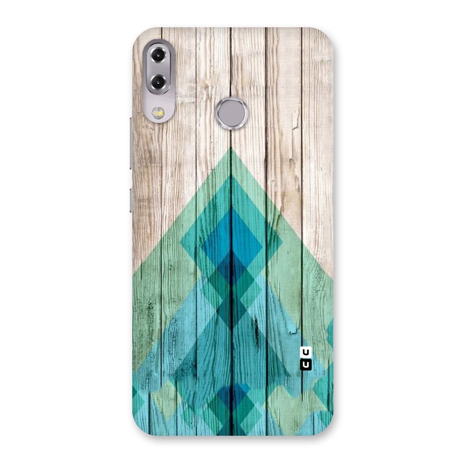 Abstract Green And Wood Back Case for Zenfone 5Z