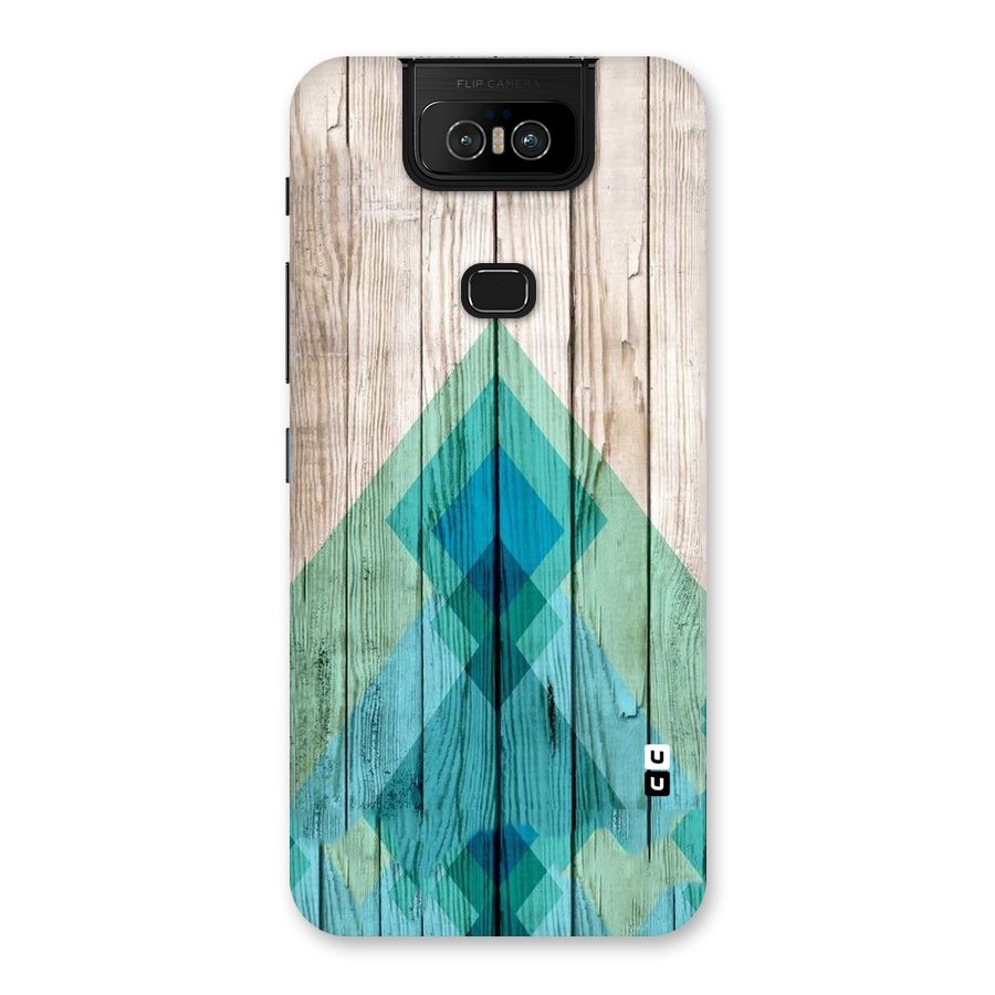 Abstract Green And Wood Back Case for Zenfone 6z