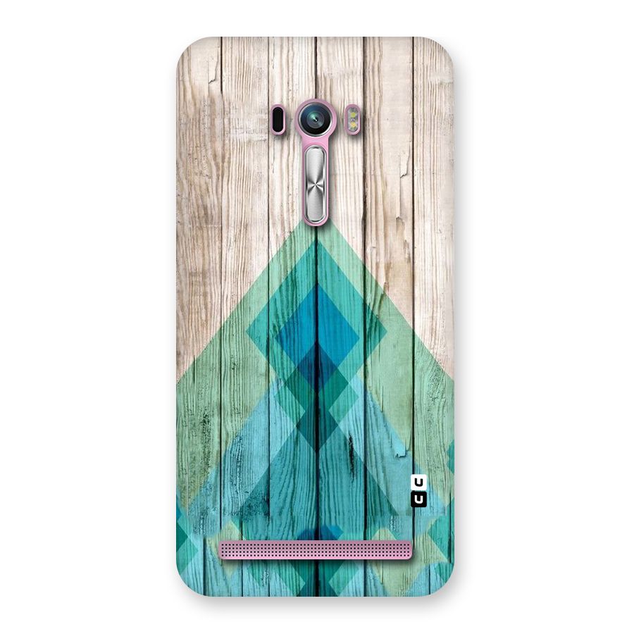 Abstract Green And Wood Back Case for Zenfone Selfie