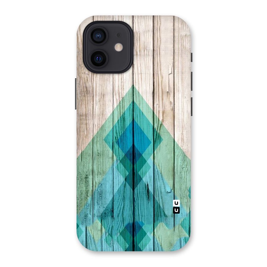 Abstract Green And Wood Back Case for iPhone 12