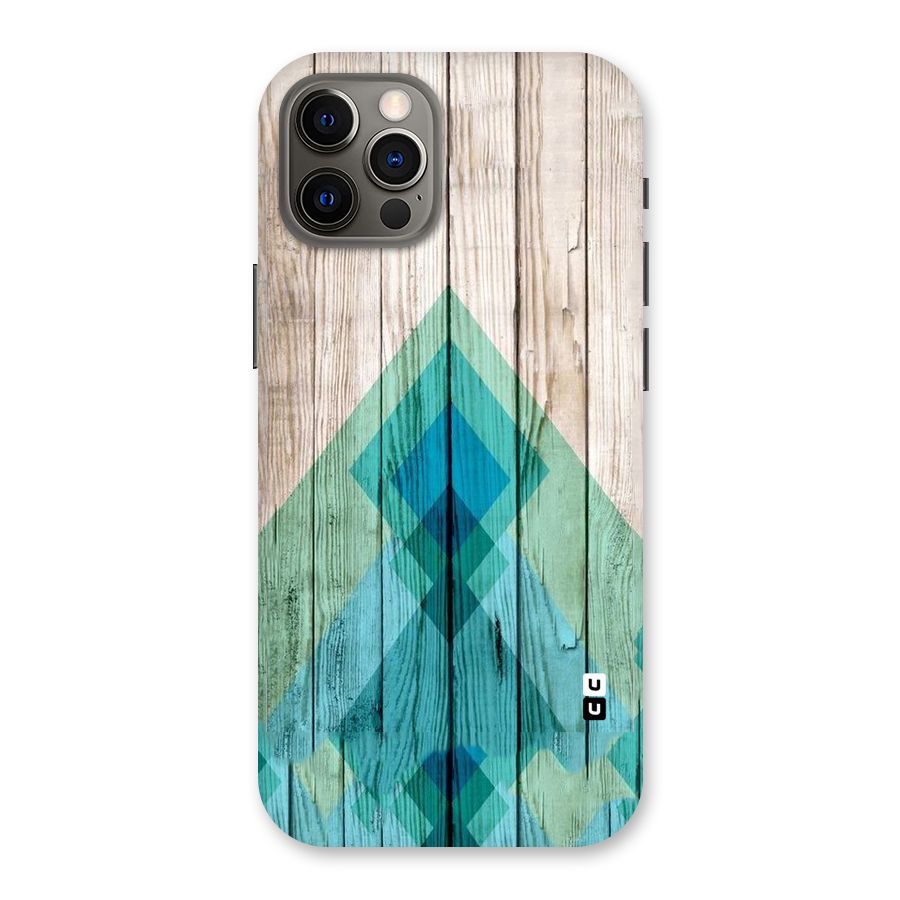 Abstract Green And Wood Back Case for iPhone 12 Pro