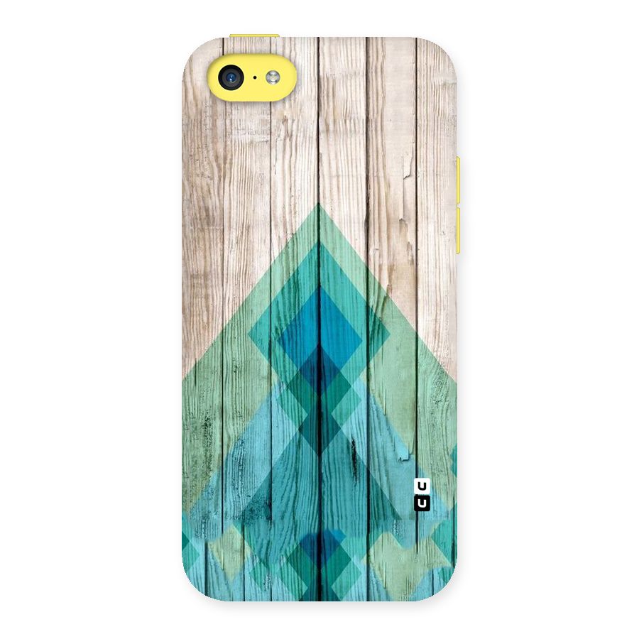 Abstract Green And Wood Back Case for iPhone 5C