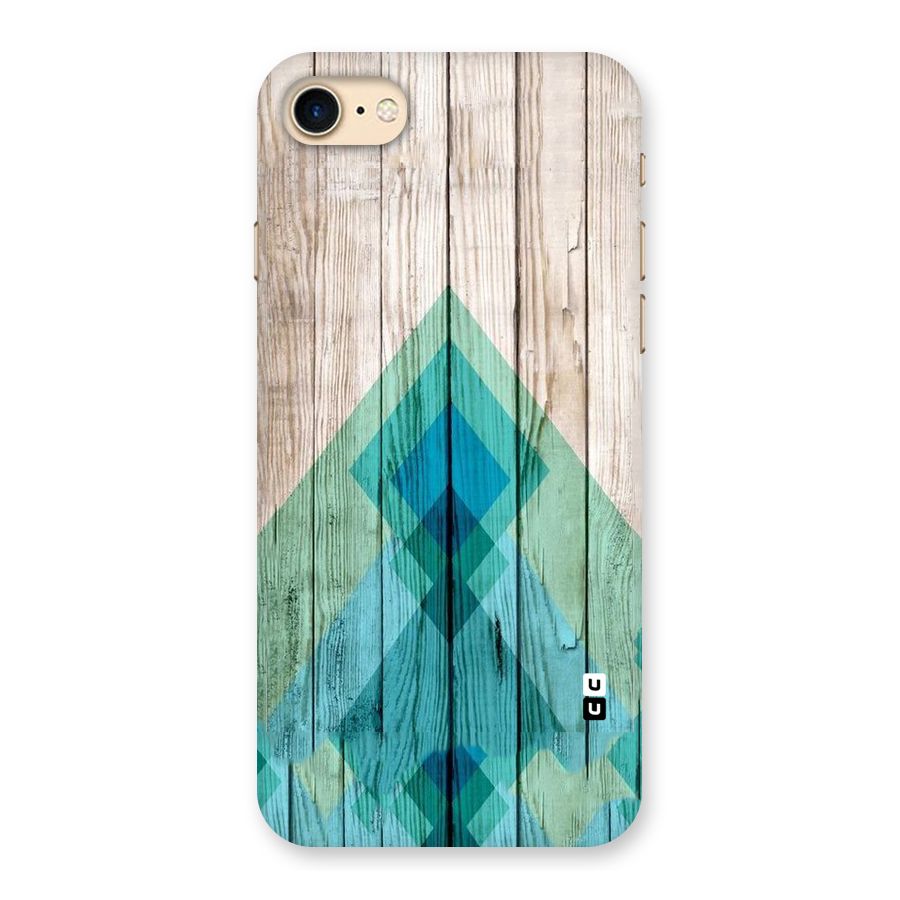 Abstract Green And Wood Back Case for iPhone 7