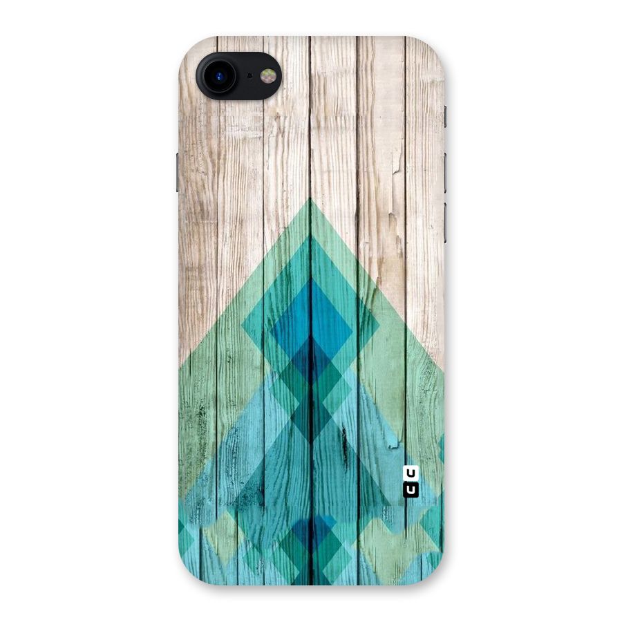 Abstract Green And Wood Back Case for iPhone SE 2020