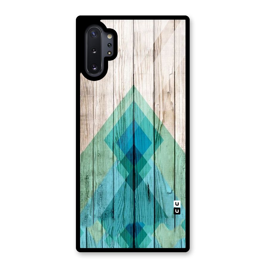 Abstract Green And Wood Glass Back Case for Galaxy Note 10 Plus