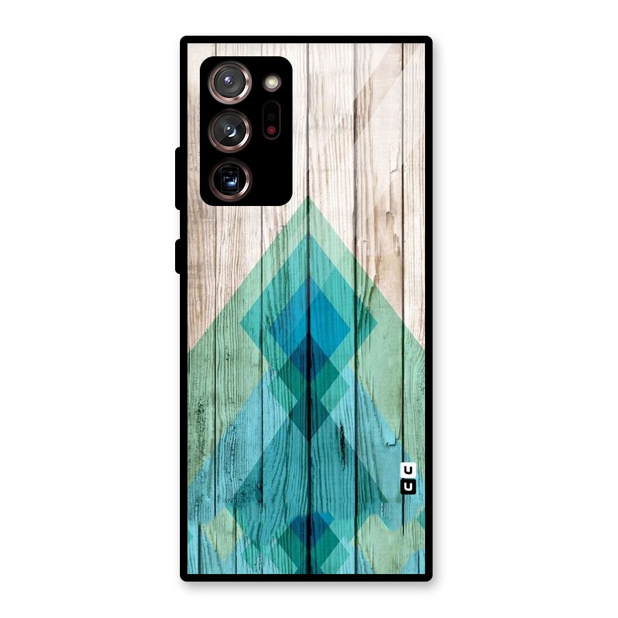 Abstract Green And Wood Glass Back Case for Galaxy Note 20 Ultra