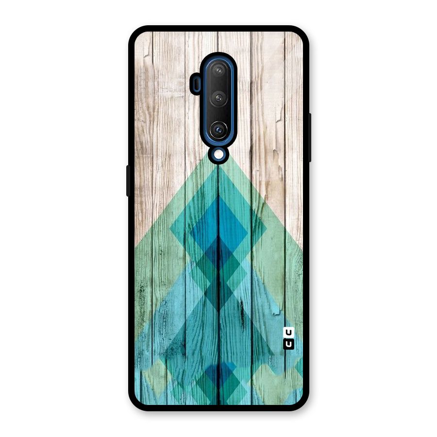 Abstract Green And Wood Glass Back Case for OnePlus 7T Pro