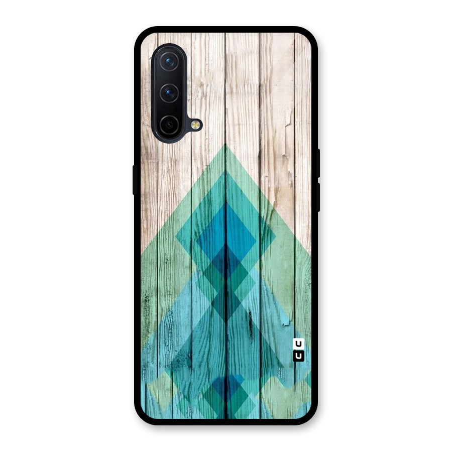 Abstract Green And Wood Glass Back Case for OnePlus Nord CE 5G