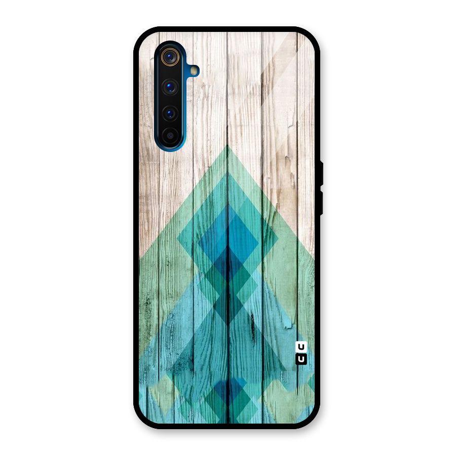 Abstract Green And Wood Glass Back Case for Realme 6 Pro