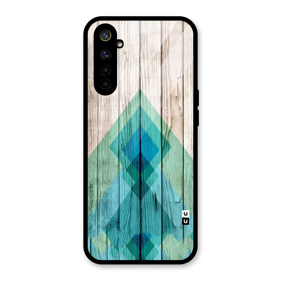 Abstract Green And Wood Glass Back Case for Realme 6i