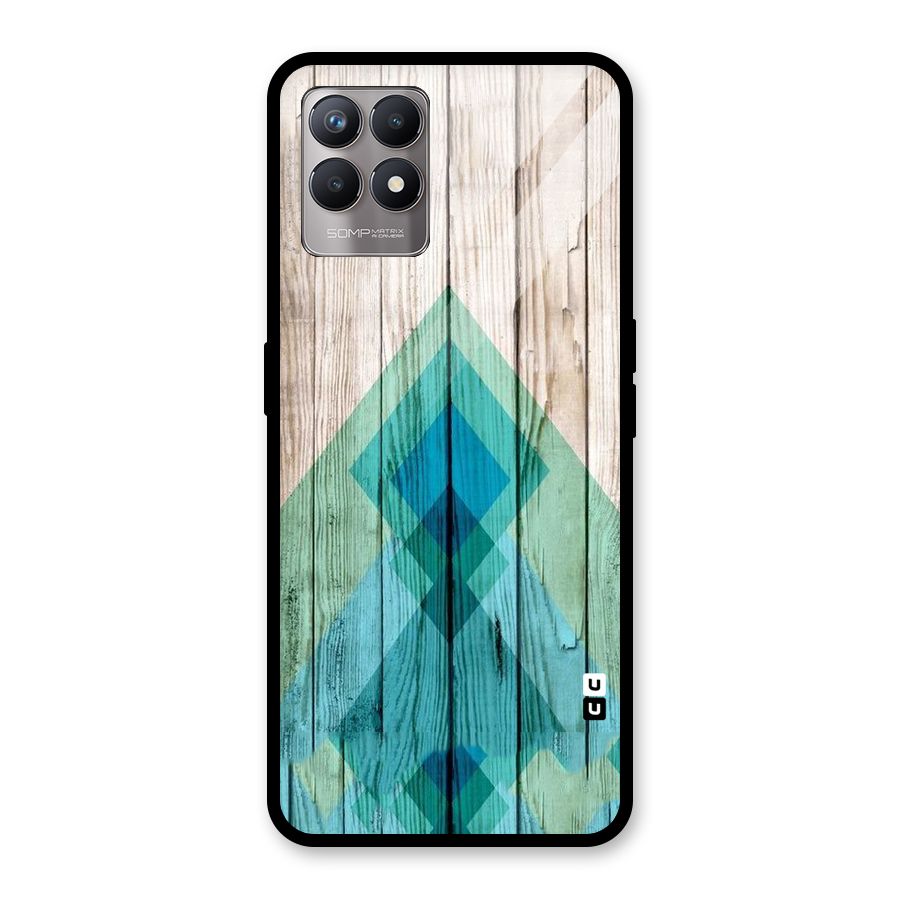 Abstract Green And Wood Glass Back Case for Realme Narzo 50