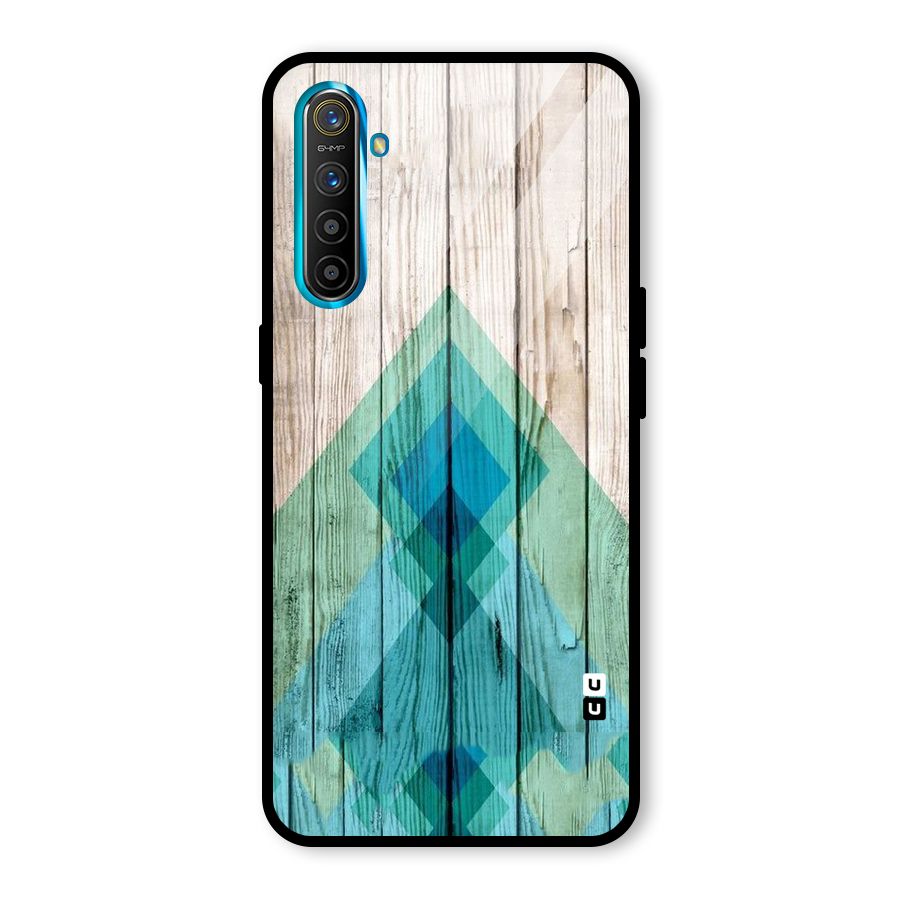 Abstract Green And Wood Glass Back Case for Realme X2