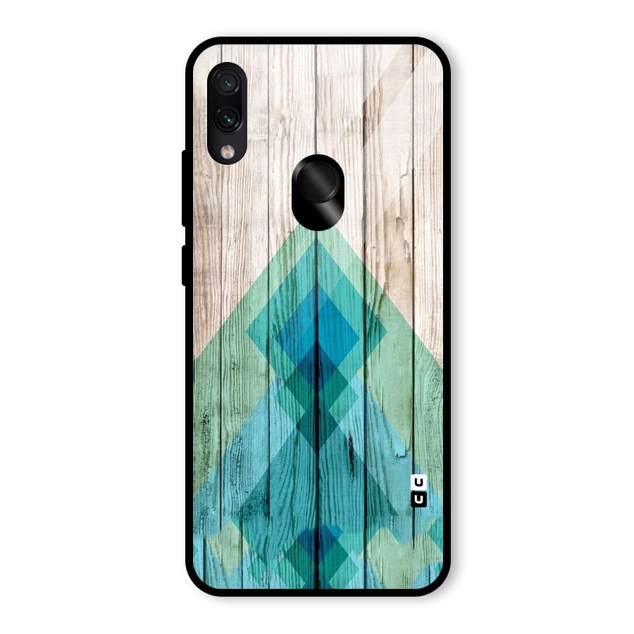 Abstract Green And Wood Glass Back Case for Redmi Note 7