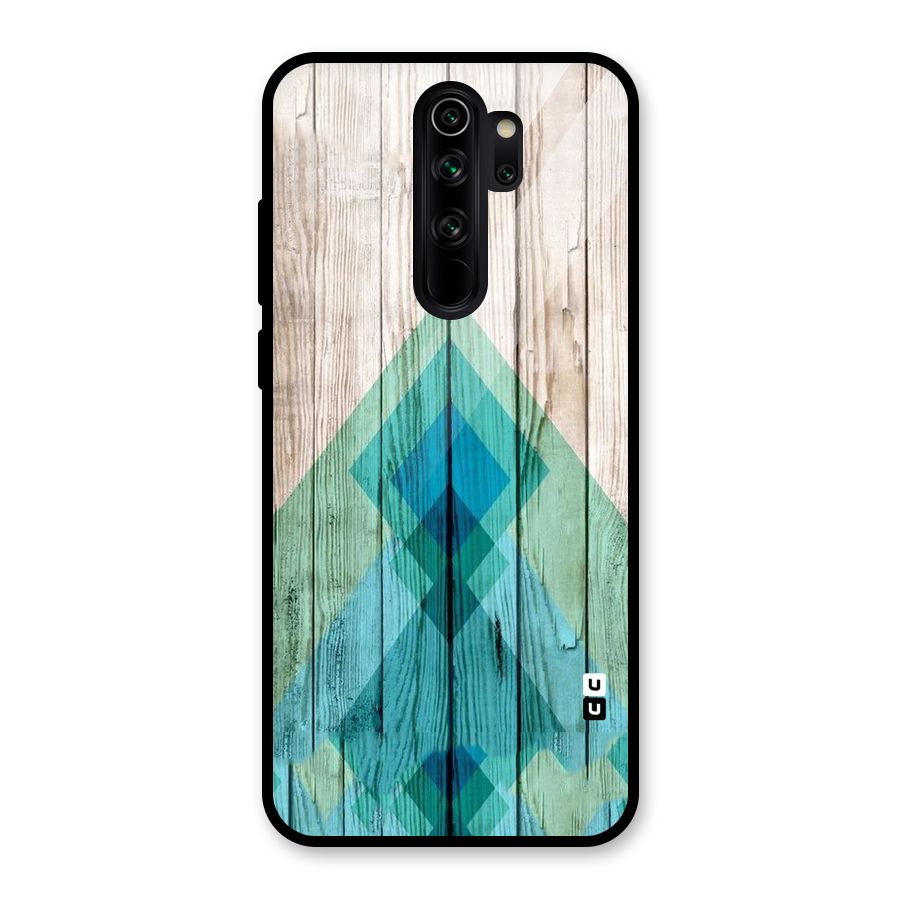 Abstract Green And Wood Glass Back Case for Redmi Note 8 Pro