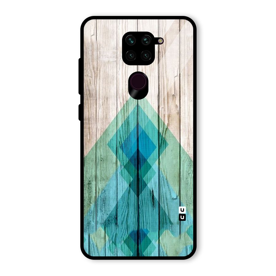 Abstract Green And Wood Glass Back Case for Redmi Note 9