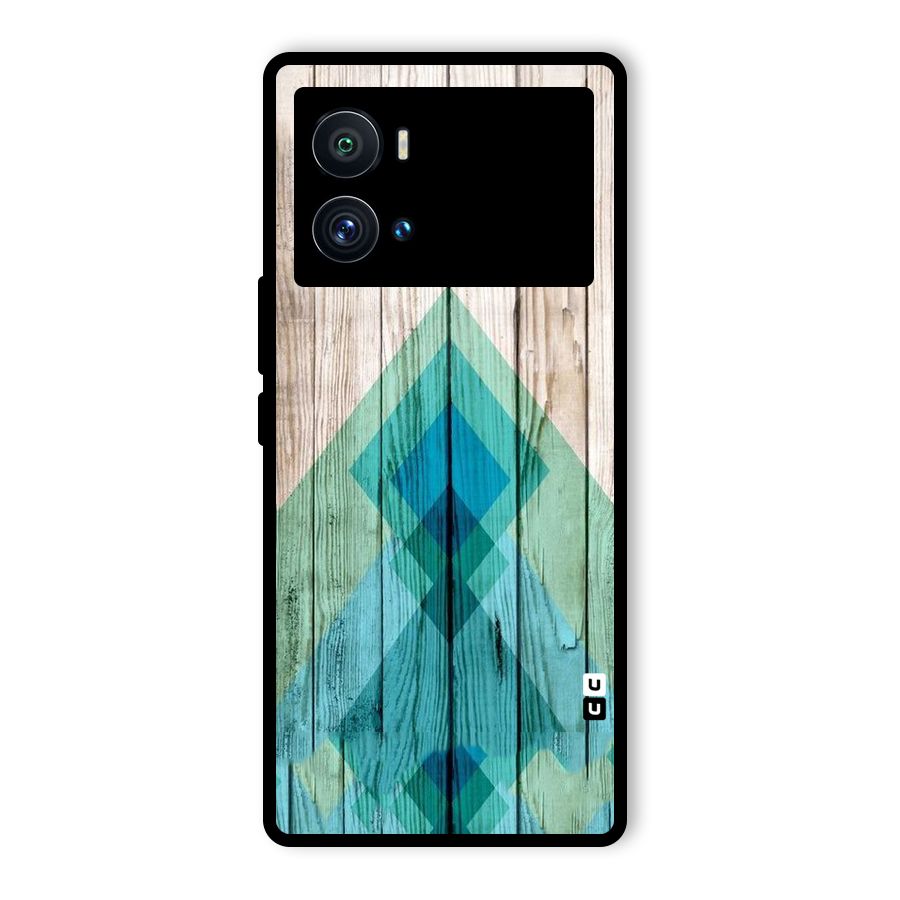 Abstract Green And Wood Glass Back Case for Vivo iQOO 9 Pro