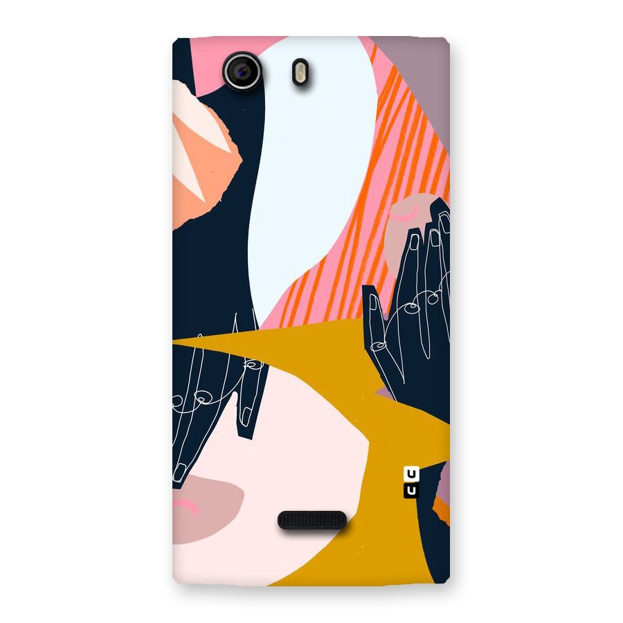 Abstract Hands Back Case for Canvas Nitro 2 E311