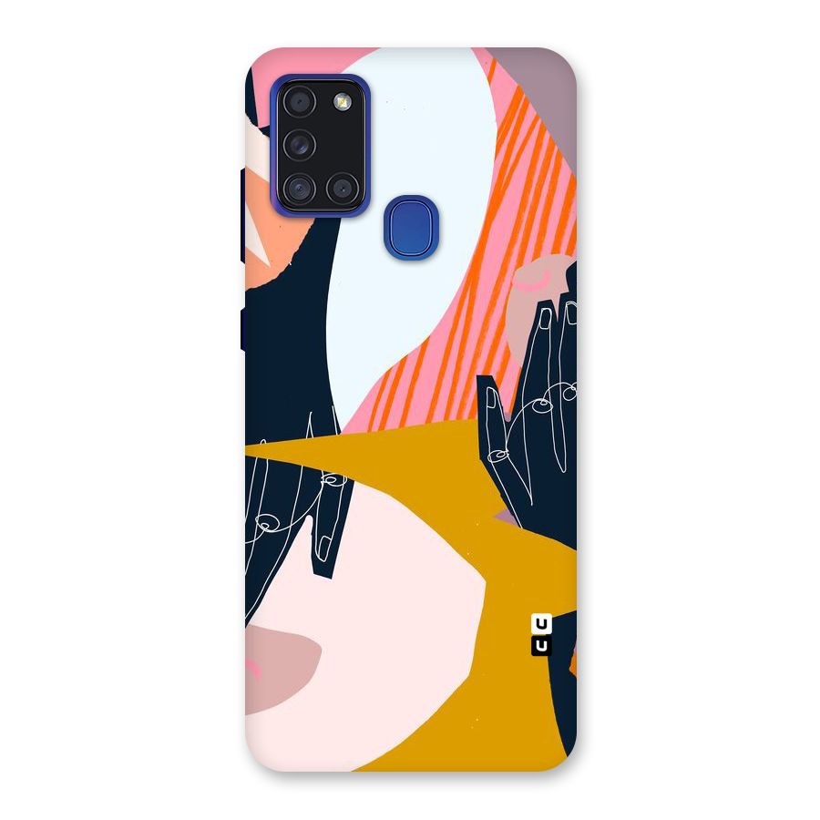 Abstract Hands Back Case for Galaxy A21s