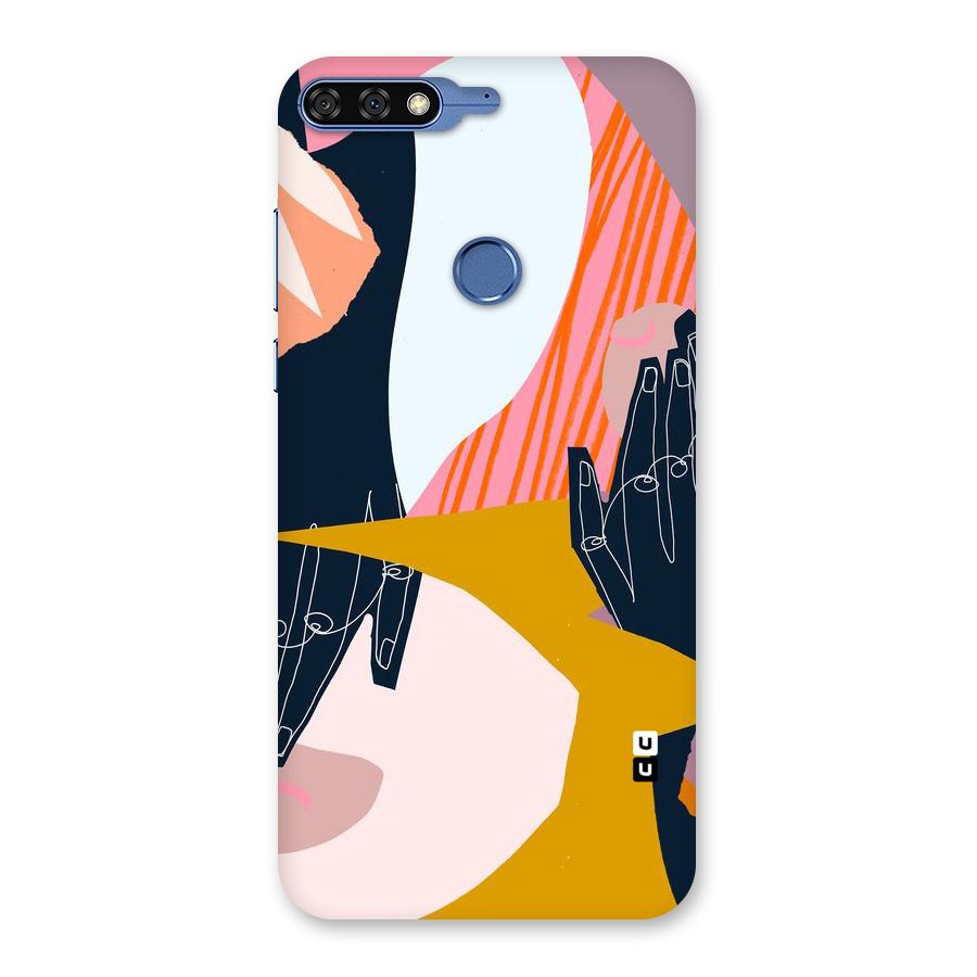 Abstract Hands Back Case for Honor 7C