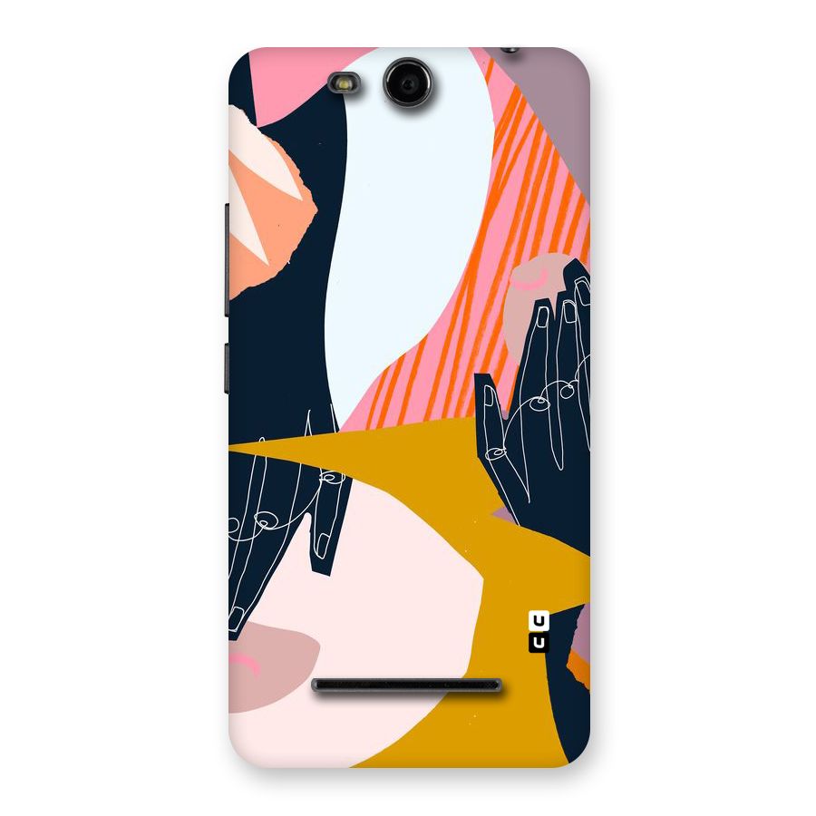 Abstract Hands Back Case for Micromax Canvas Juice 3 Q392