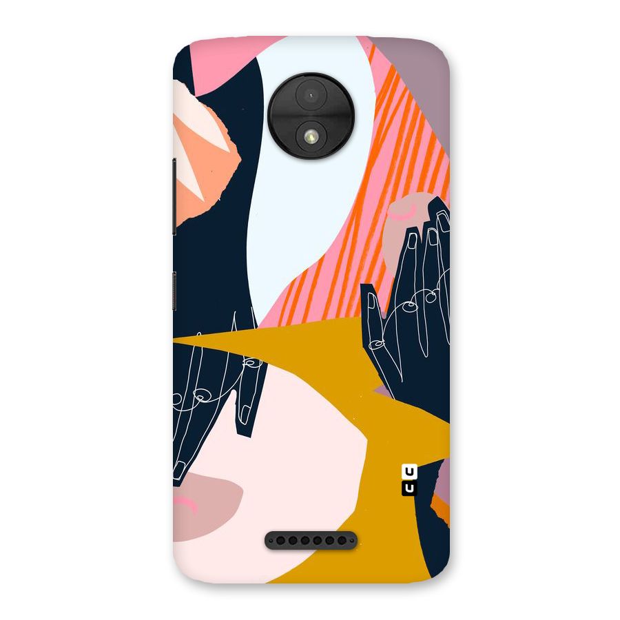 Abstract Hands Back Case for Moto C