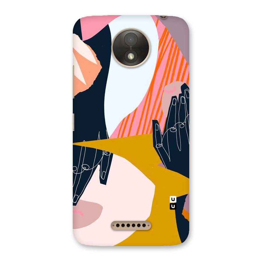 Abstract Hands Back Case for Moto C Plus