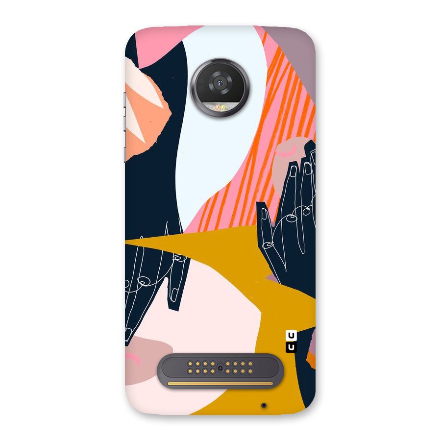 Abstract Hands Back Case for Moto Z2 Play