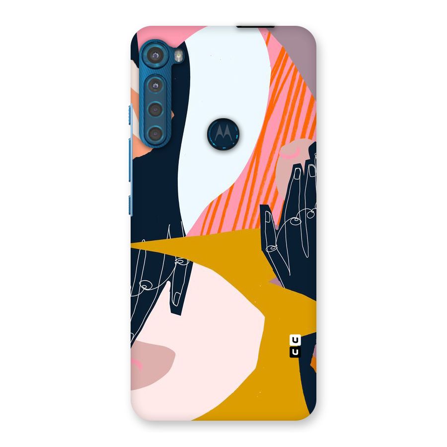 Abstract Hands Back Case for Motorola One Fusion Plus