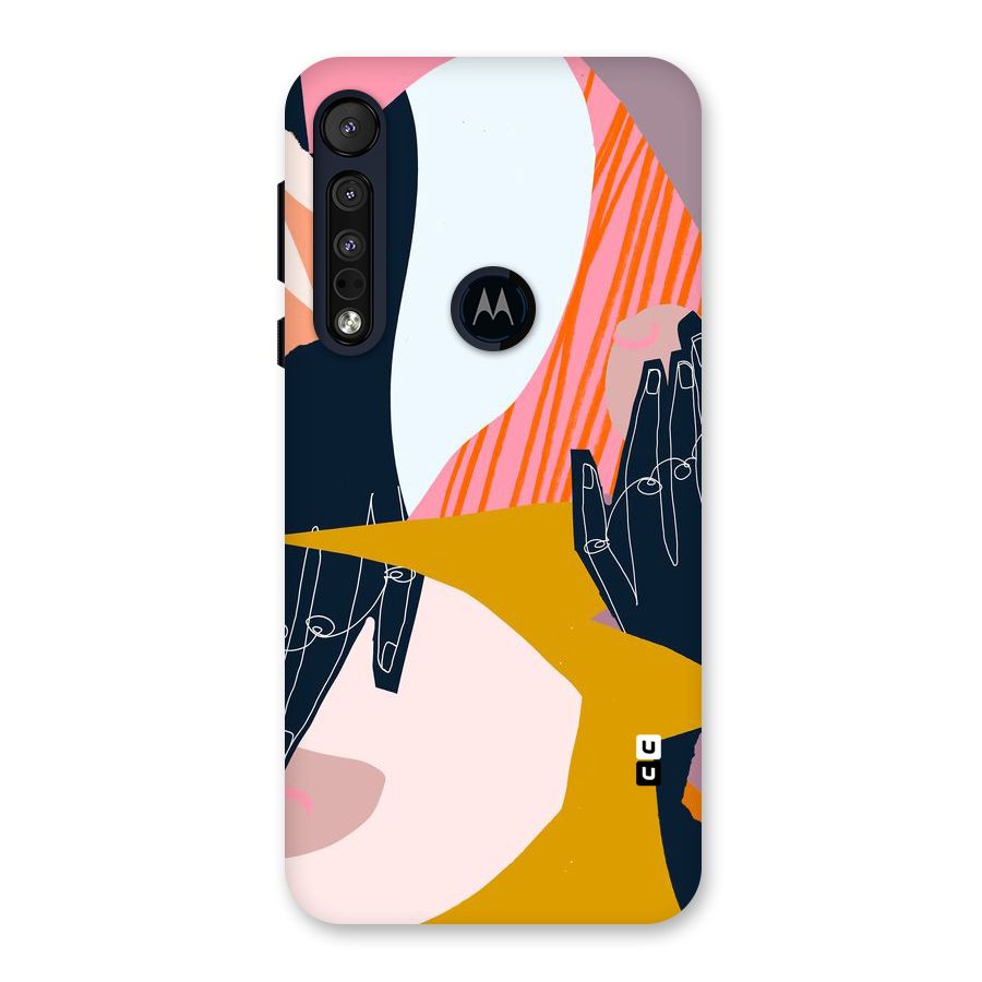 Abstract Hands Back Case for Motorola One Macro
