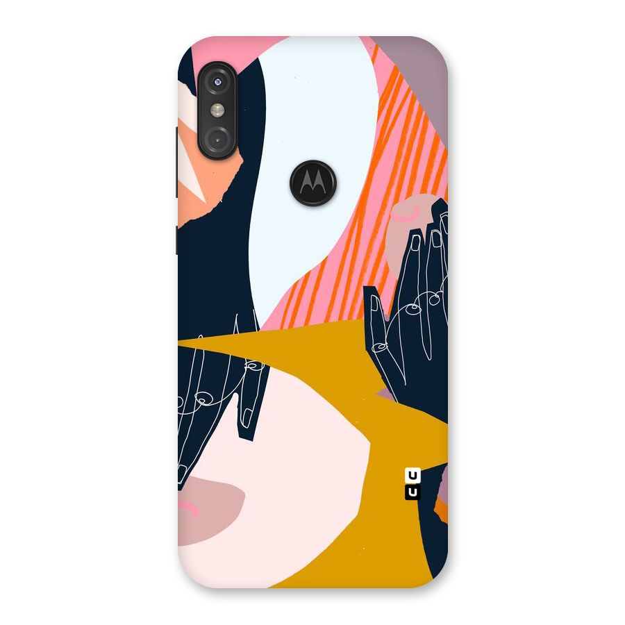 Abstract Hands Back Case for Motorola One Power