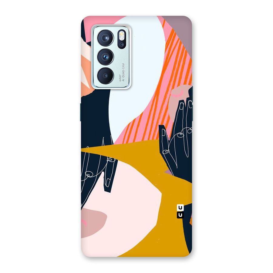 Abstract Hands Back Case for Oppo Reno6 Pro 5G