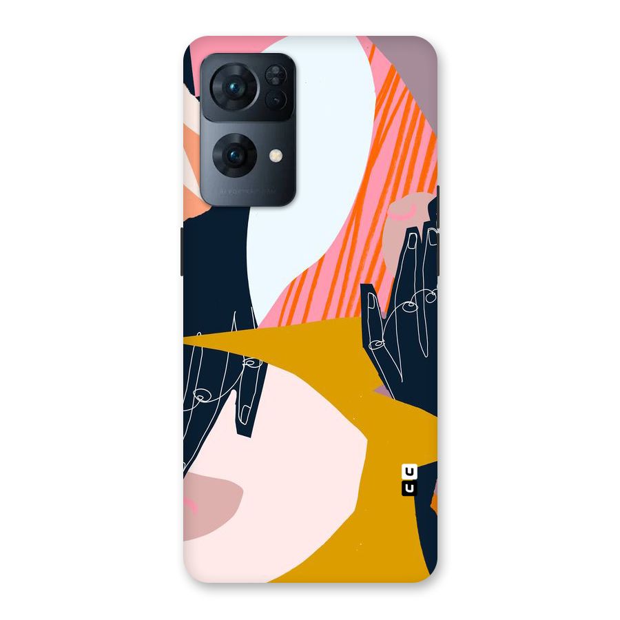 Abstract Hands Back Case for Oppo Reno7 Pro 5G