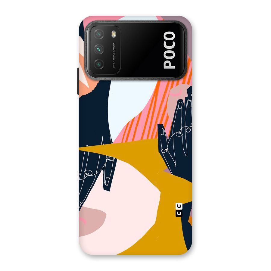 Abstract Hands Back Case for Poco M3