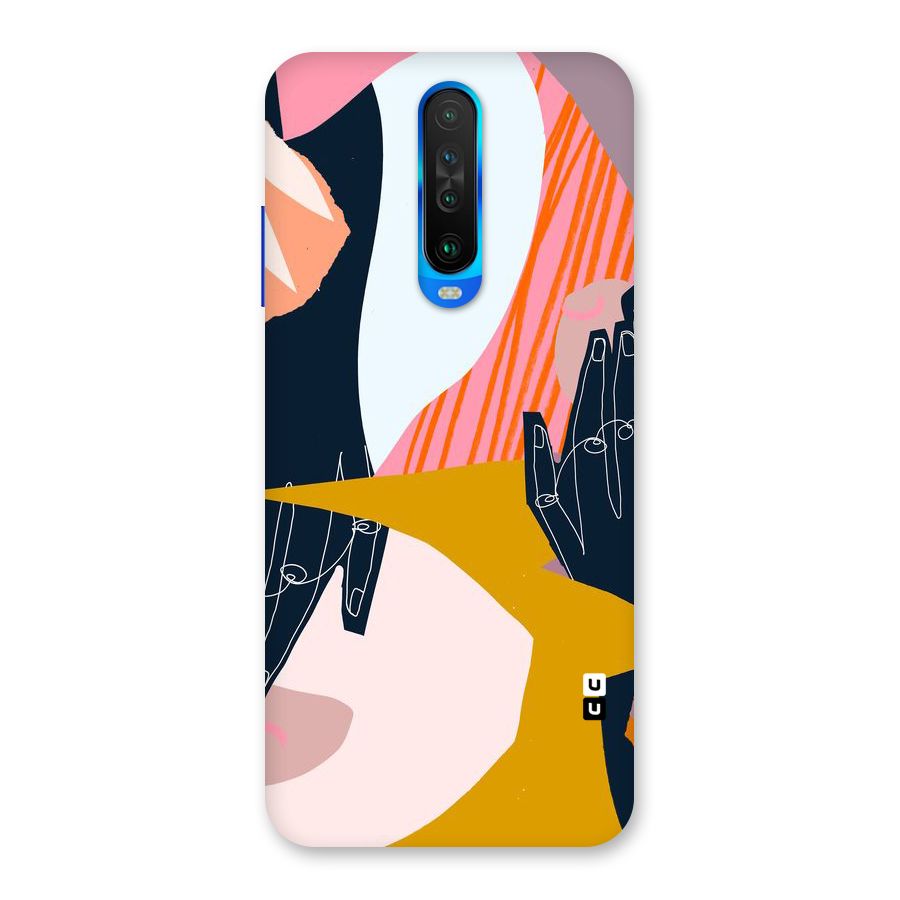 Abstract Hands Back Case for Poco X2