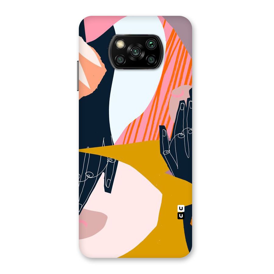 Abstract Hands Back Case for Poco X3