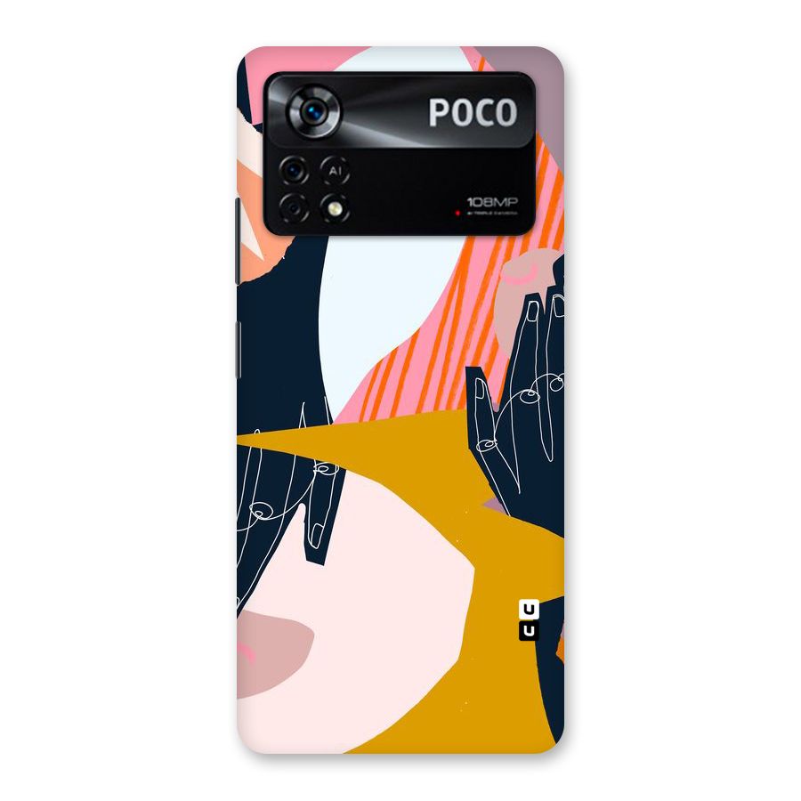 Abstract Hands Back Case for Poco X4 Pro 5G
