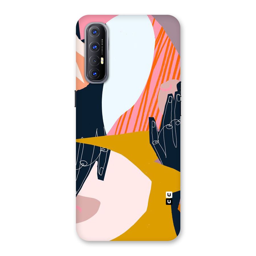 Abstract Hands Back Case for Reno3 Pro